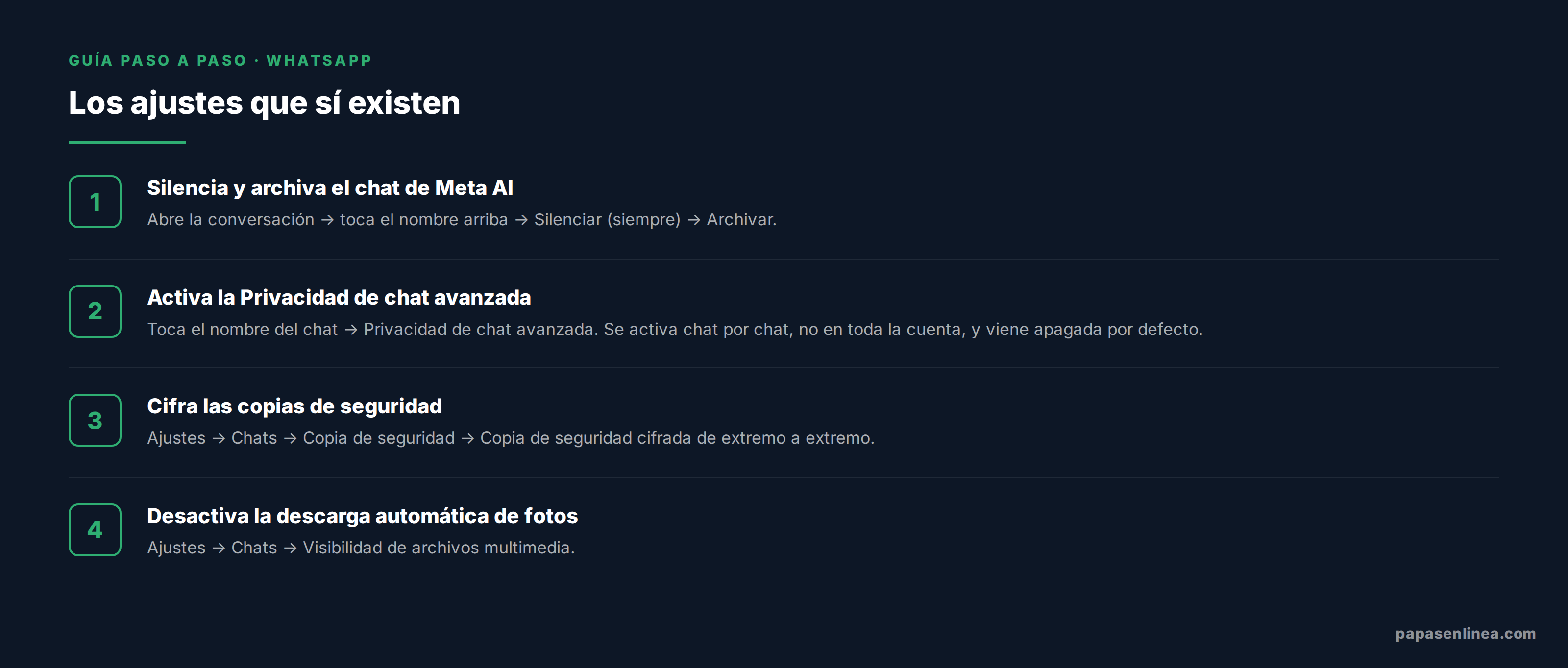 Pasos para configurar la privacidad de Meta AI en WhatsApp