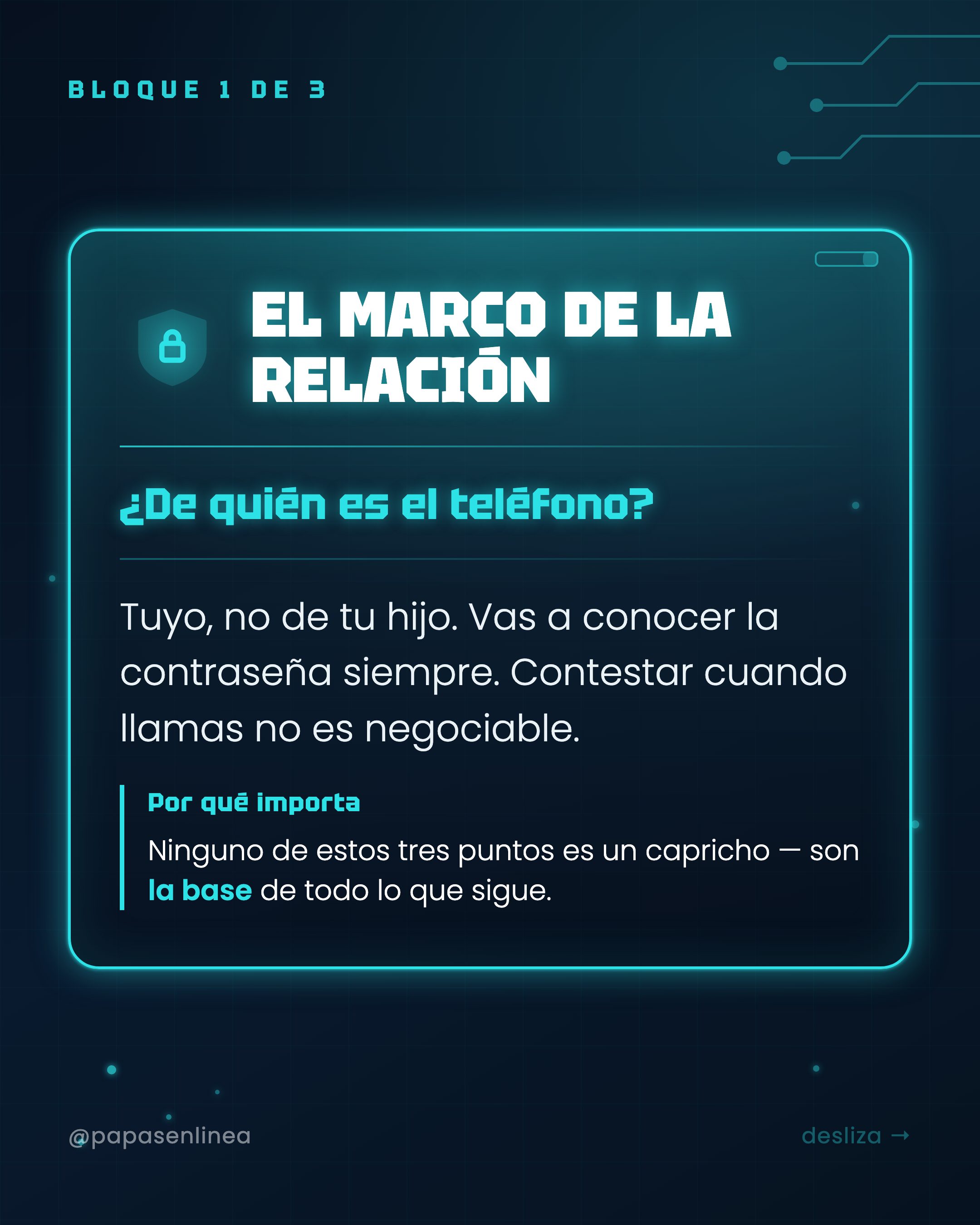 Bloque 1: el marco de la relación