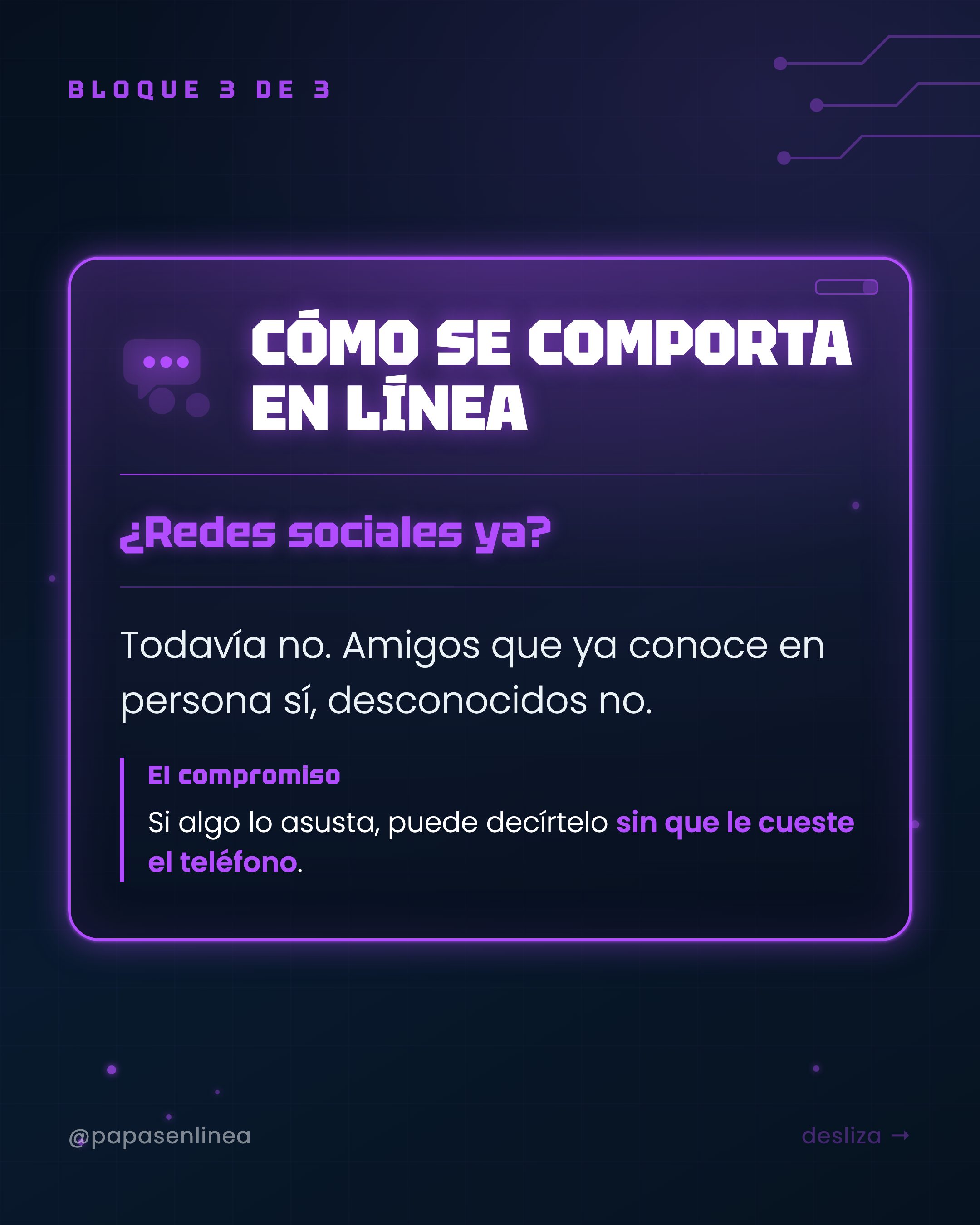 Bloque 3: cómo se comporta en línea